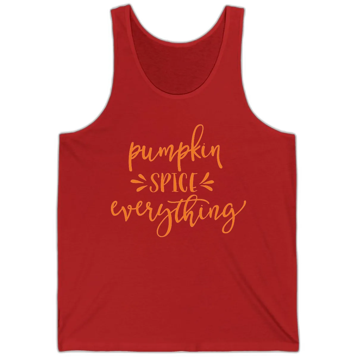 Pumpkin Spice Everything Fall Theme Tank in Red