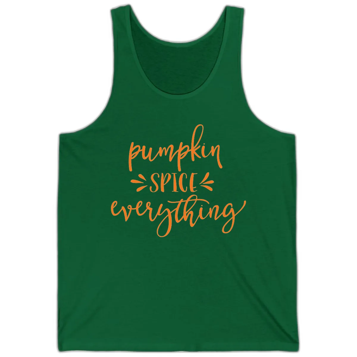 Pumpkin Spice Everything Fall Theme Tank in Kelly