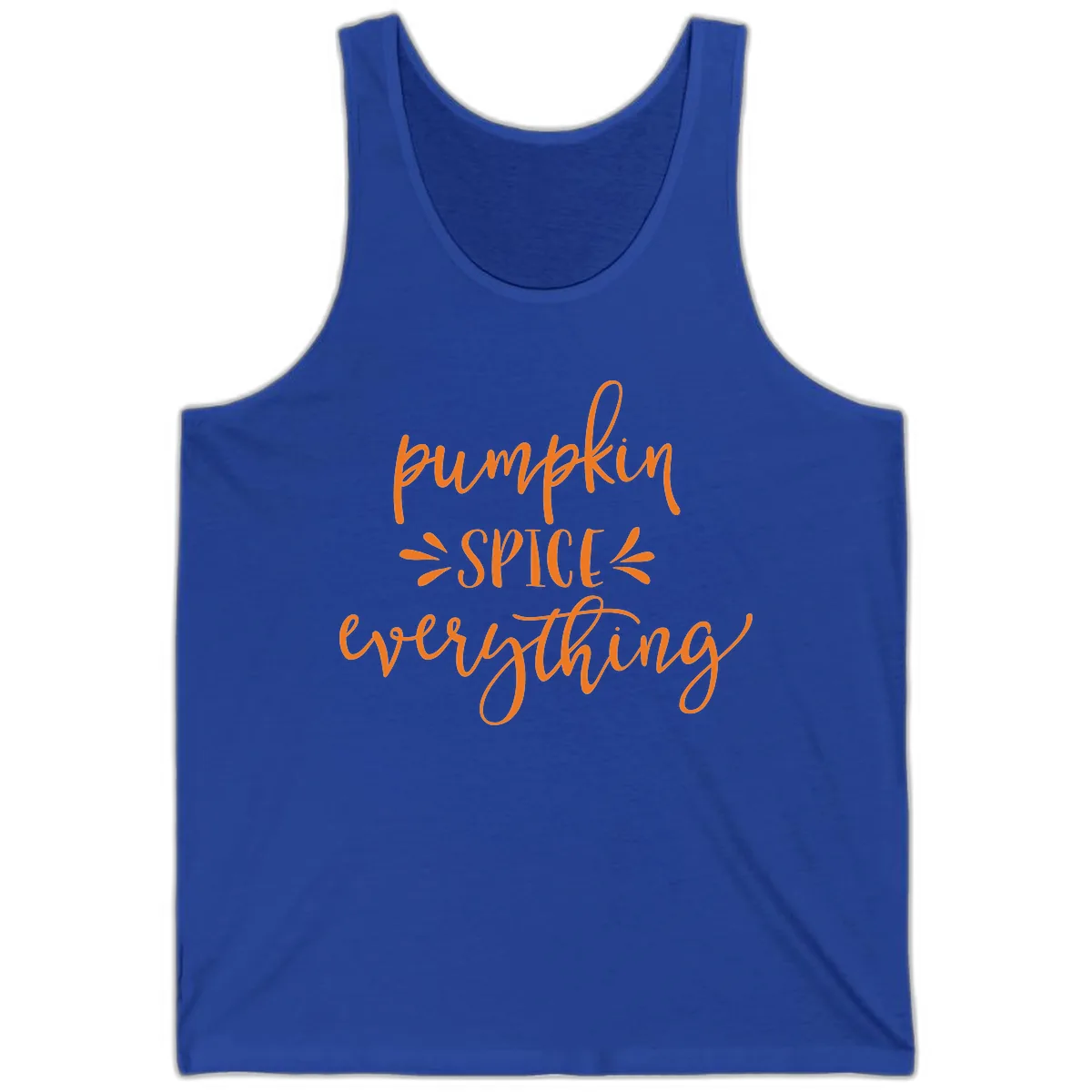 Pumpkin Spice Everything Fall Theme Tank in True Royal