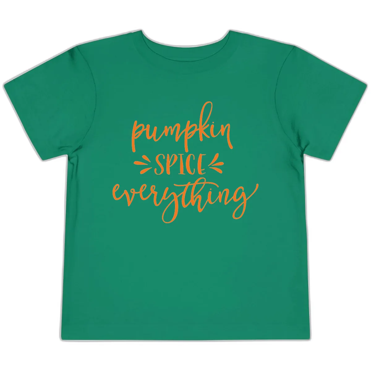Pumpkin Spice Everything Fall Theme Toddler T-Shirt in Kelly