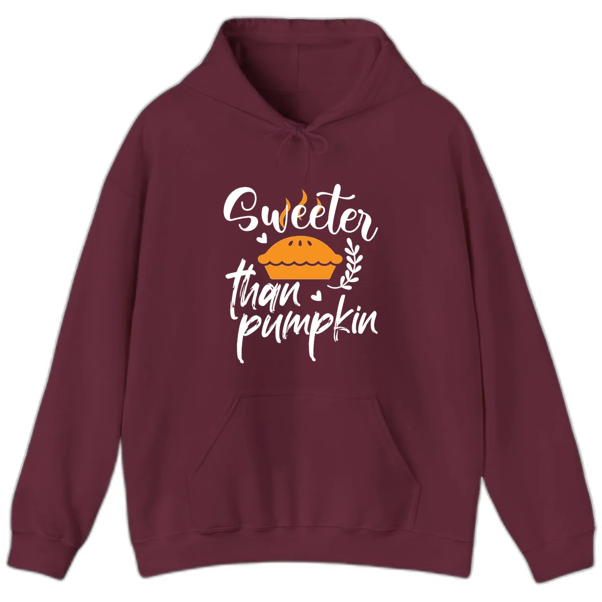 Sweeter Than Pumpkin Pie Hoodie in Maroon