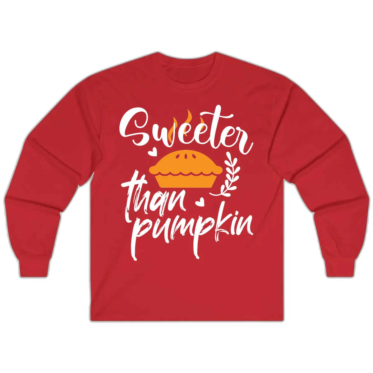 Sweeter Than Pumpkin Pie Long Sleeve in Red