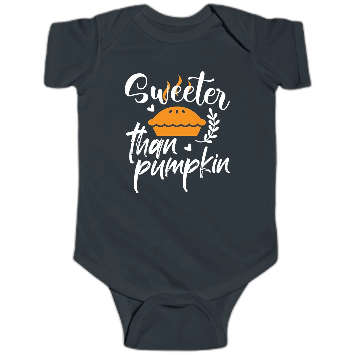 Sweeter Than Pumpkin Pie Baby Onesie in Black