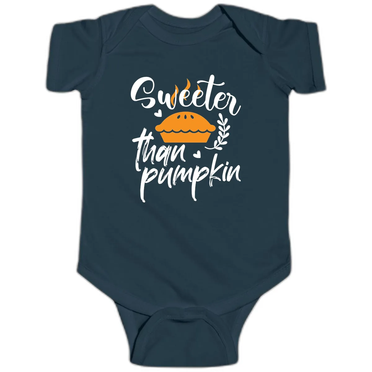 Sweeter Than Pumpkin Pie Baby Onesie in Navy