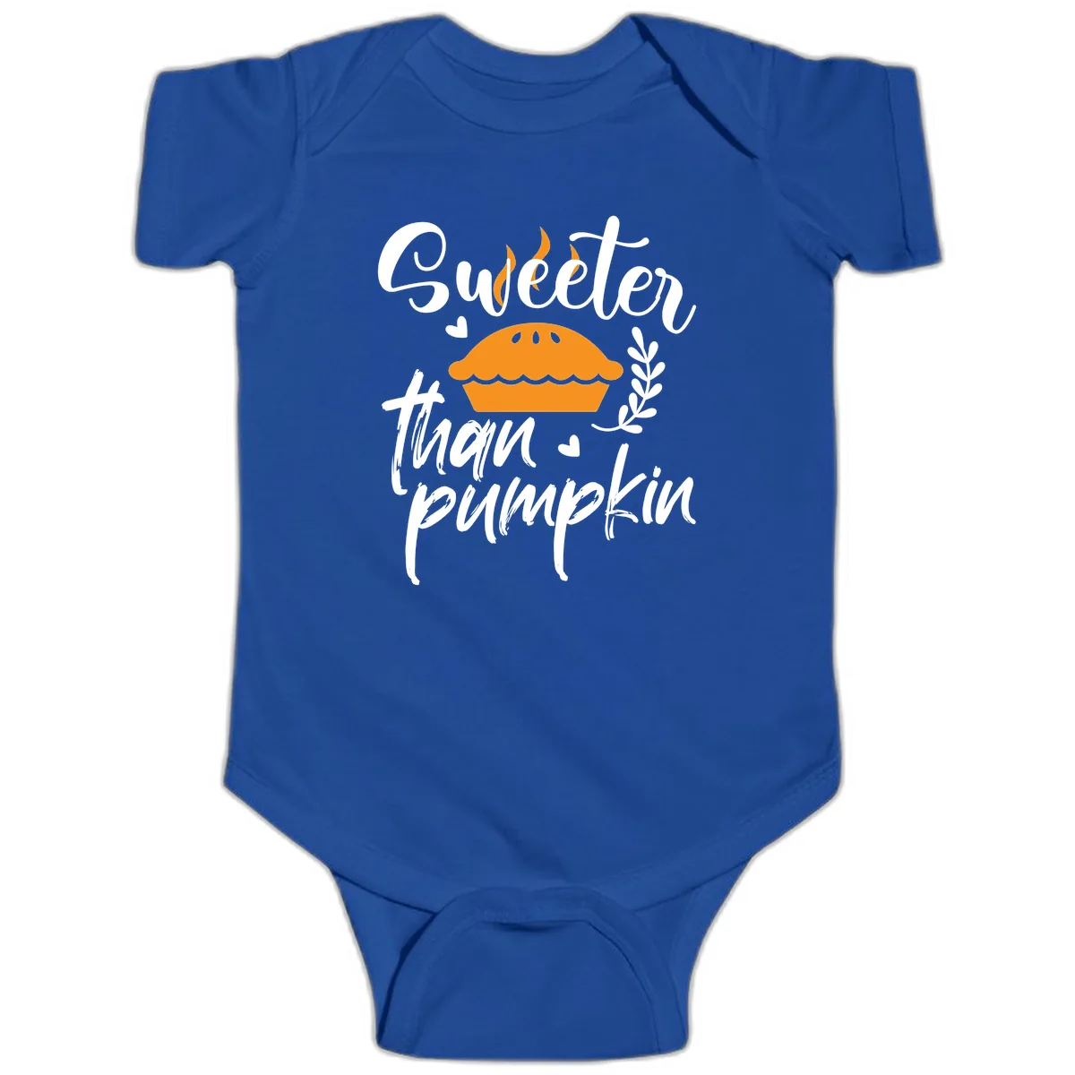Sweeter Than Pumpkin Pie Baby Onesie in Royal