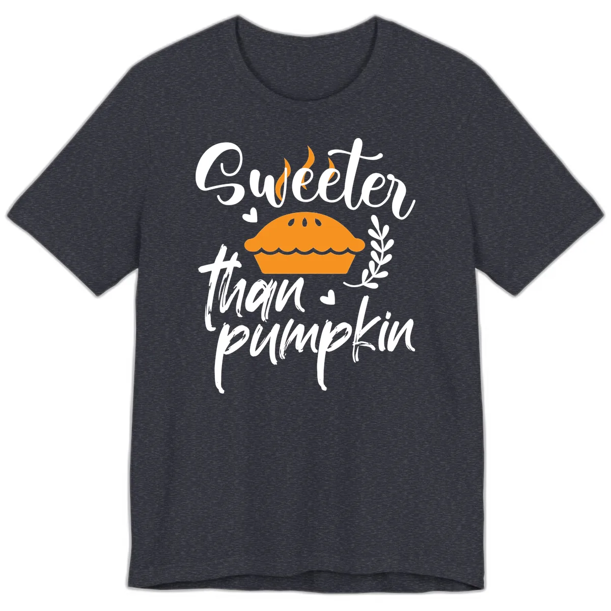 Sweeter Than Pumpkin Pie Premium T-Shirt in Heather Navy