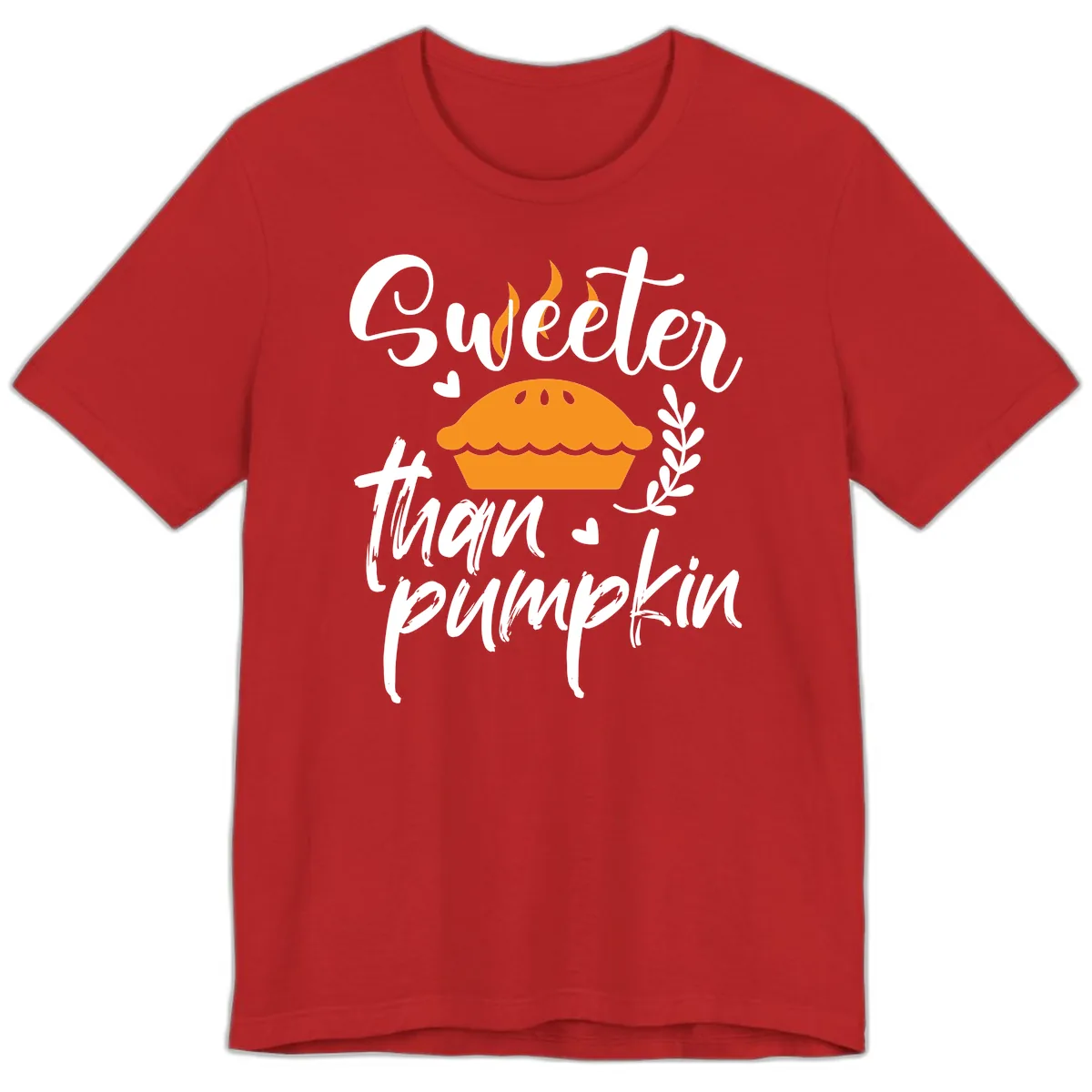 Sweeter Than Pumpkin Pie Premium T-Shirt in Red