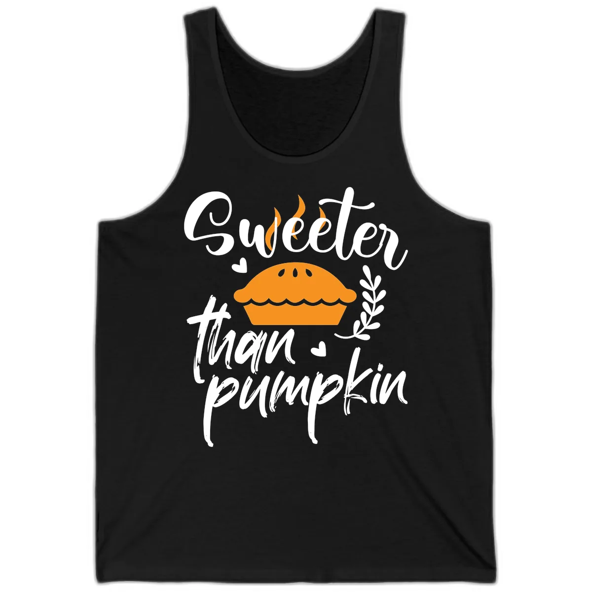 Sweeter Than Pumpkin Pie Tank in Black