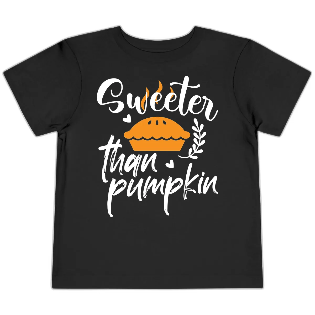 Sweeter Than Pumpkin Pie Toddler T-Shirt in Black