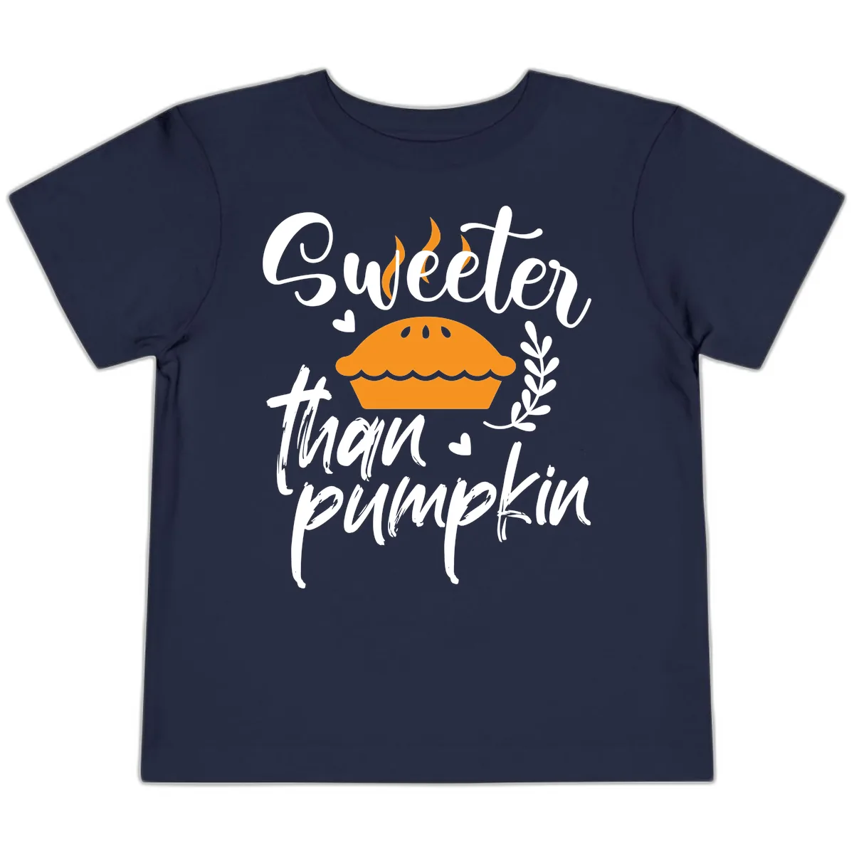Sweeter Than Pumpkin Pie Toddler T-Shirt in Navy