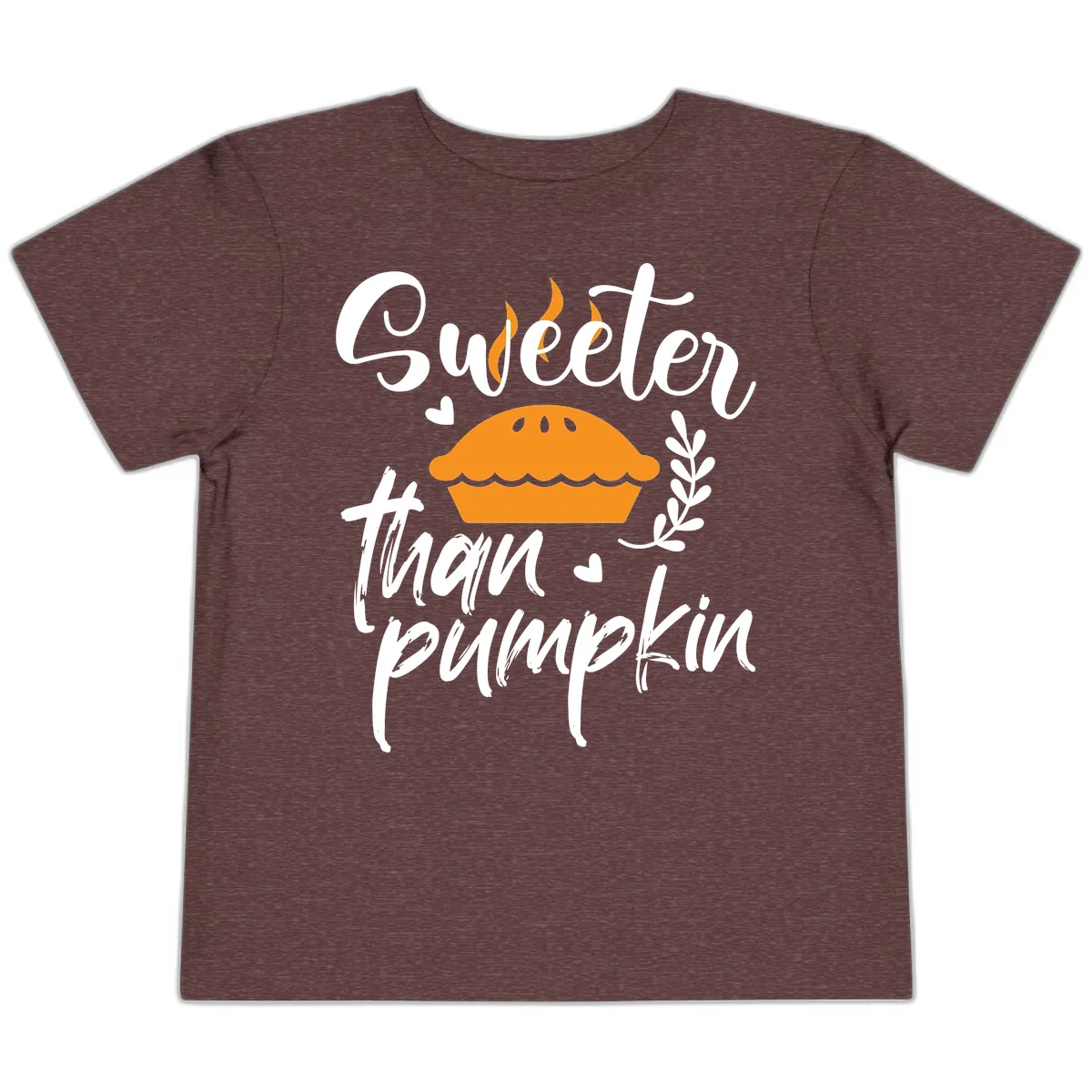 Sweeter Than Pumpkin Pie Toddler T-Shirt in Heather Maroon