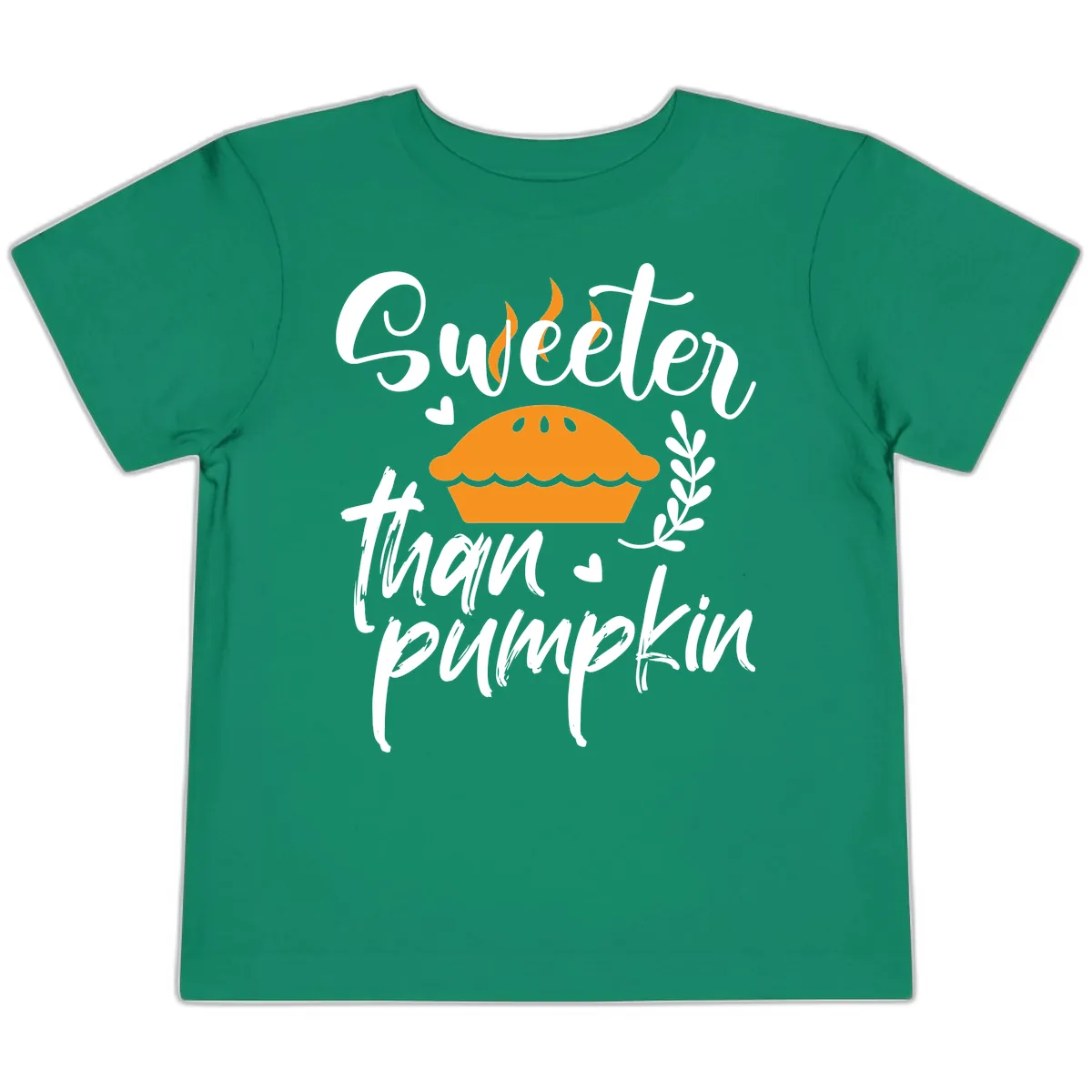 Sweeter Than Pumpkin Pie Toddler T-Shirt in Kelly