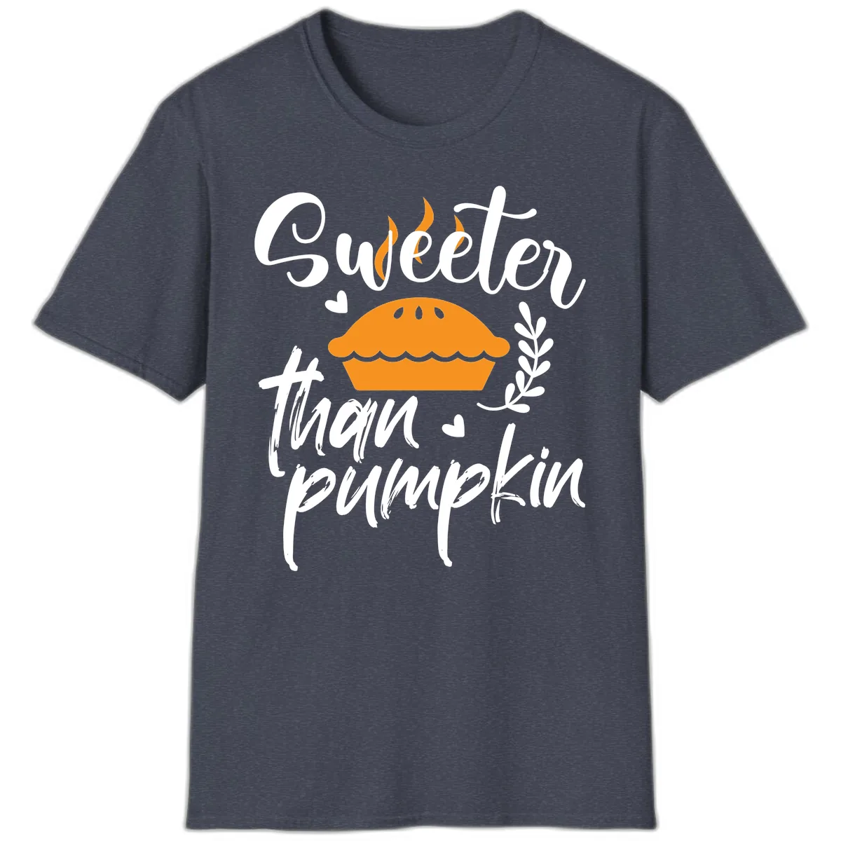 Sweeter Than Pumpkin Pie T-Shirt in Heather Navy