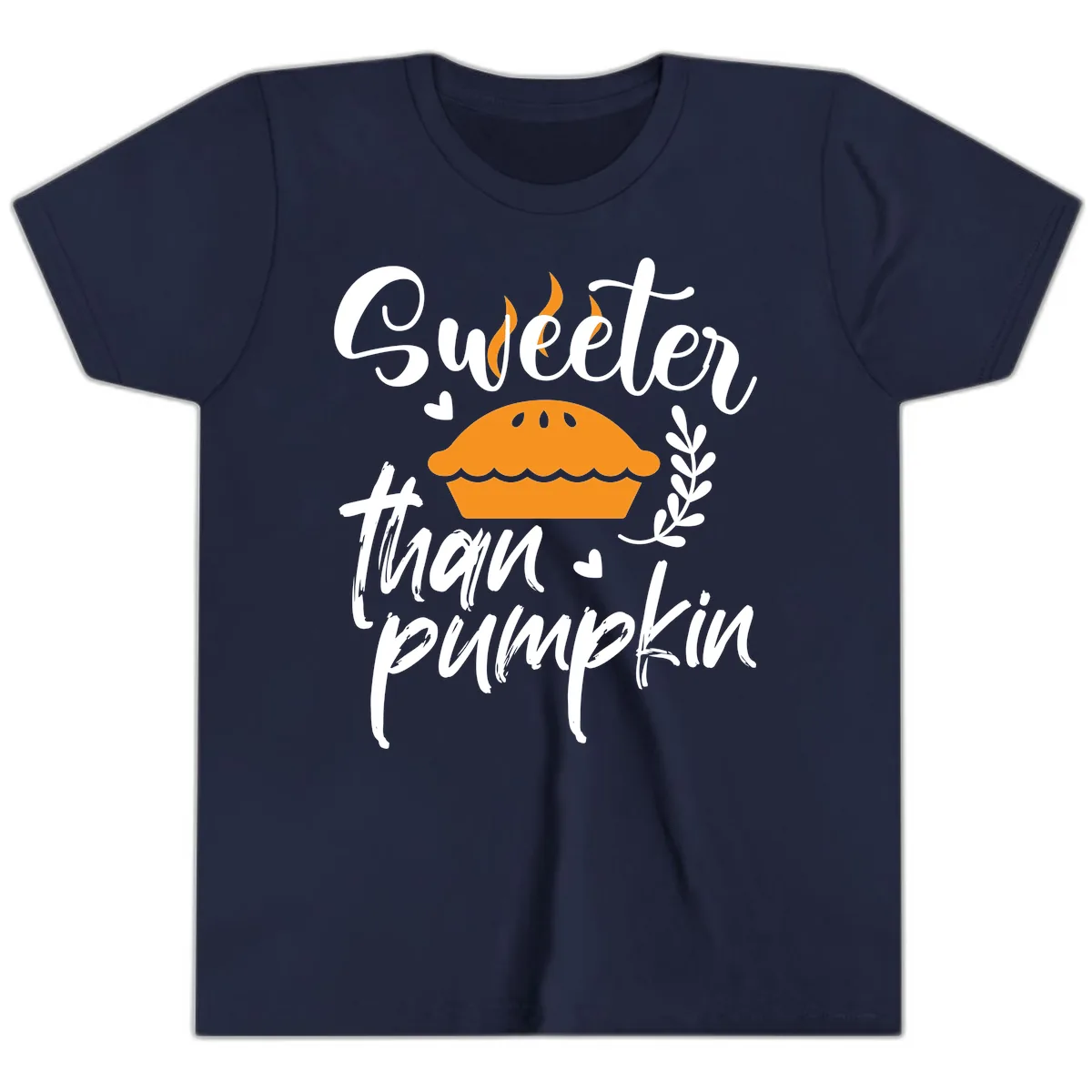 Sweeter Than Pumpkin Pie Youth T-Shirt in Navy