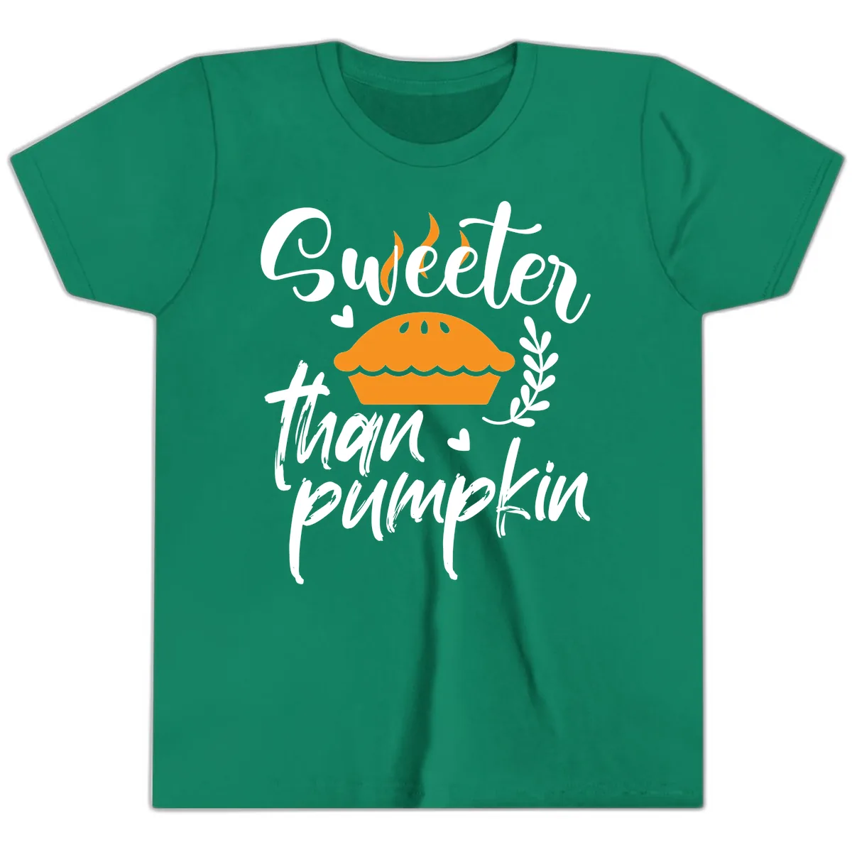 Sweeter Than Pumpkin Pie Youth T-Shirt in Kelly