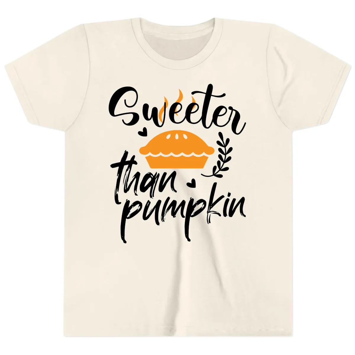 Sweeter Than Pumpkin Pie Youth T-Shirt in Natural