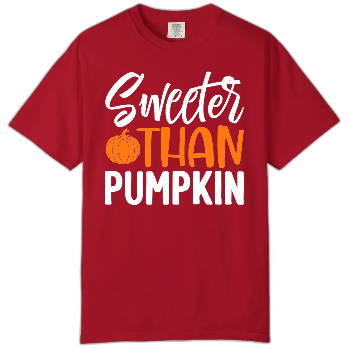 Sweeter Than Pumpkin Fall Saying Comfort Color in Red