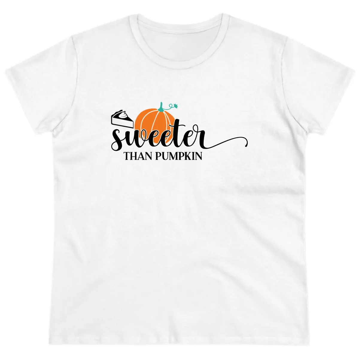 Sweeter Than Pumpkin Pie Ladies Tee in White