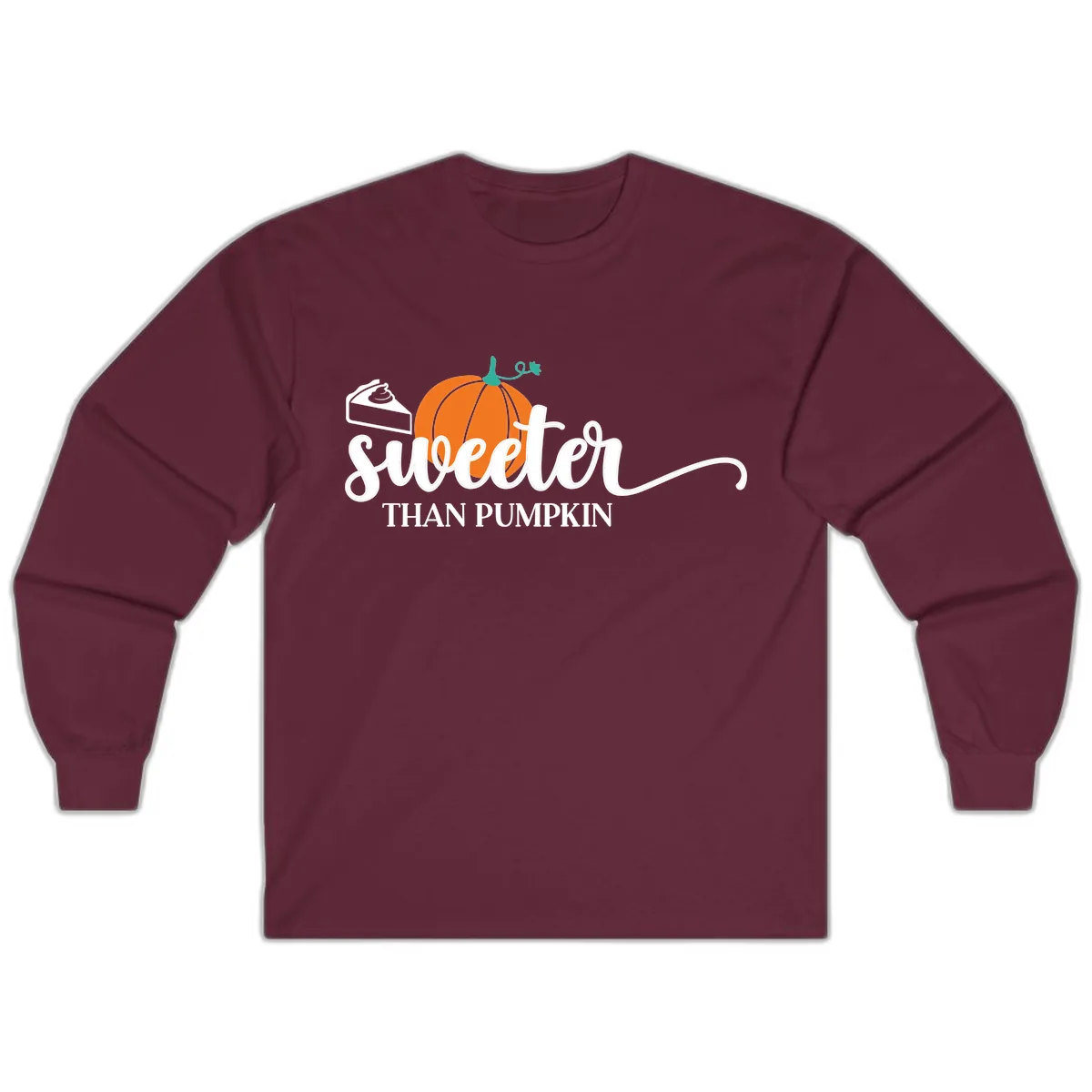 Sweeter Than Pumpkin Pie Long Sleeve in Maroon