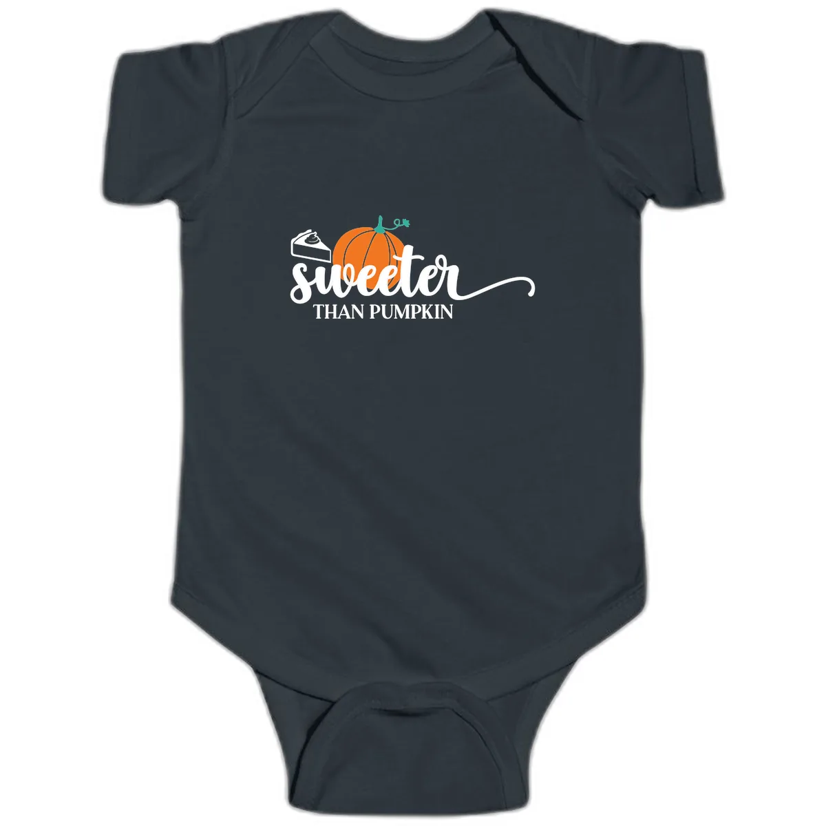 Sweeter Than Pumpkin Pie Baby Onesie in Black