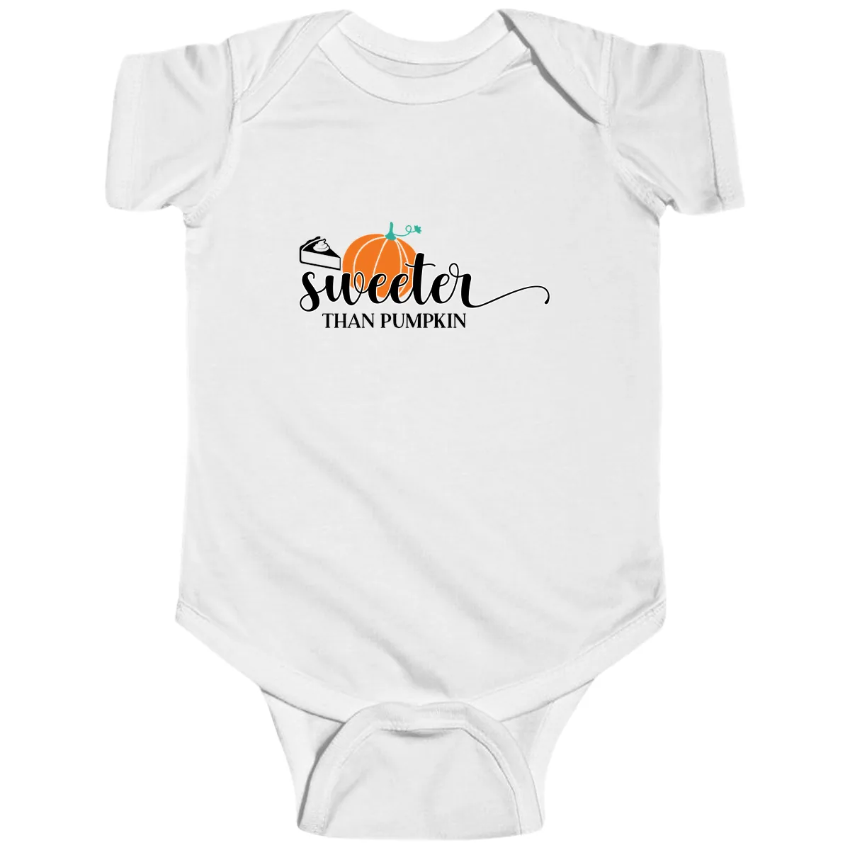 Sweeter Than Pumpkin Pie Baby Onesie in White
