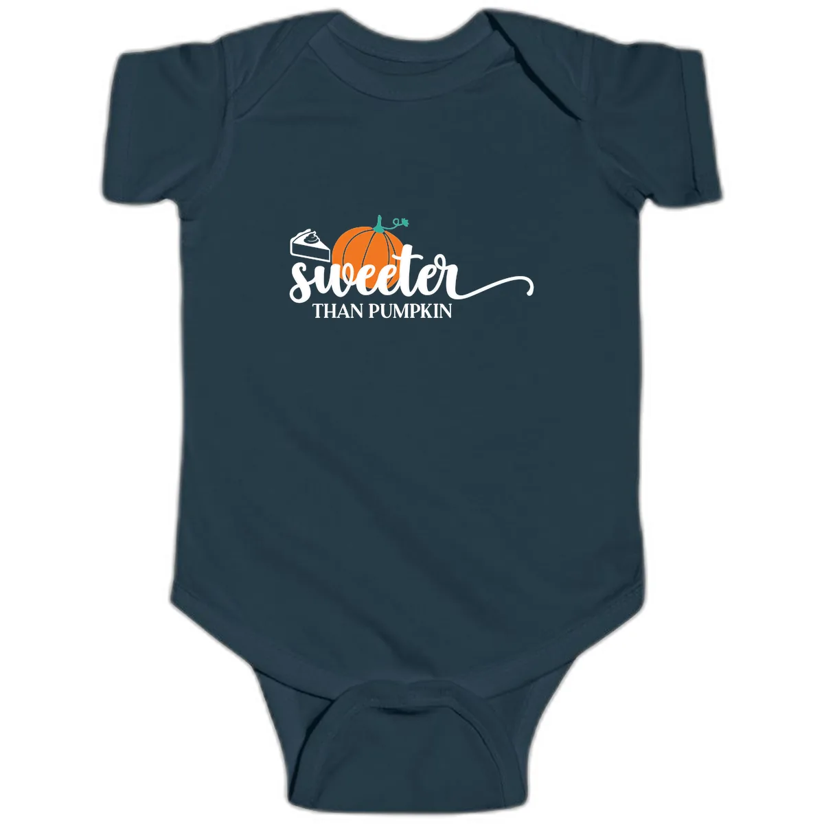 Sweeter Than Pumpkin Pie Baby Onesie in Navy