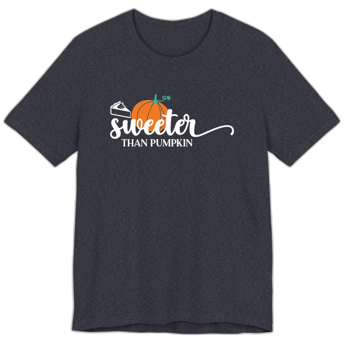 Sweeter Than Pumpkin Pie Premium T-Shirt in Heather Navy