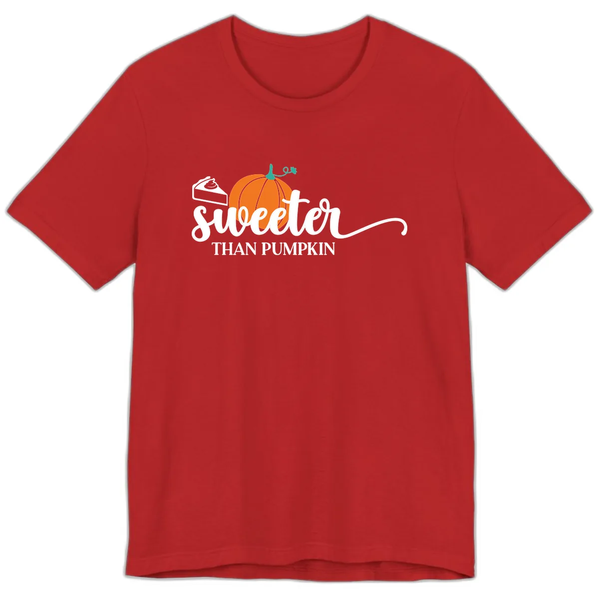 Sweeter Than Pumpkin Pie Premium T-Shirt in Red