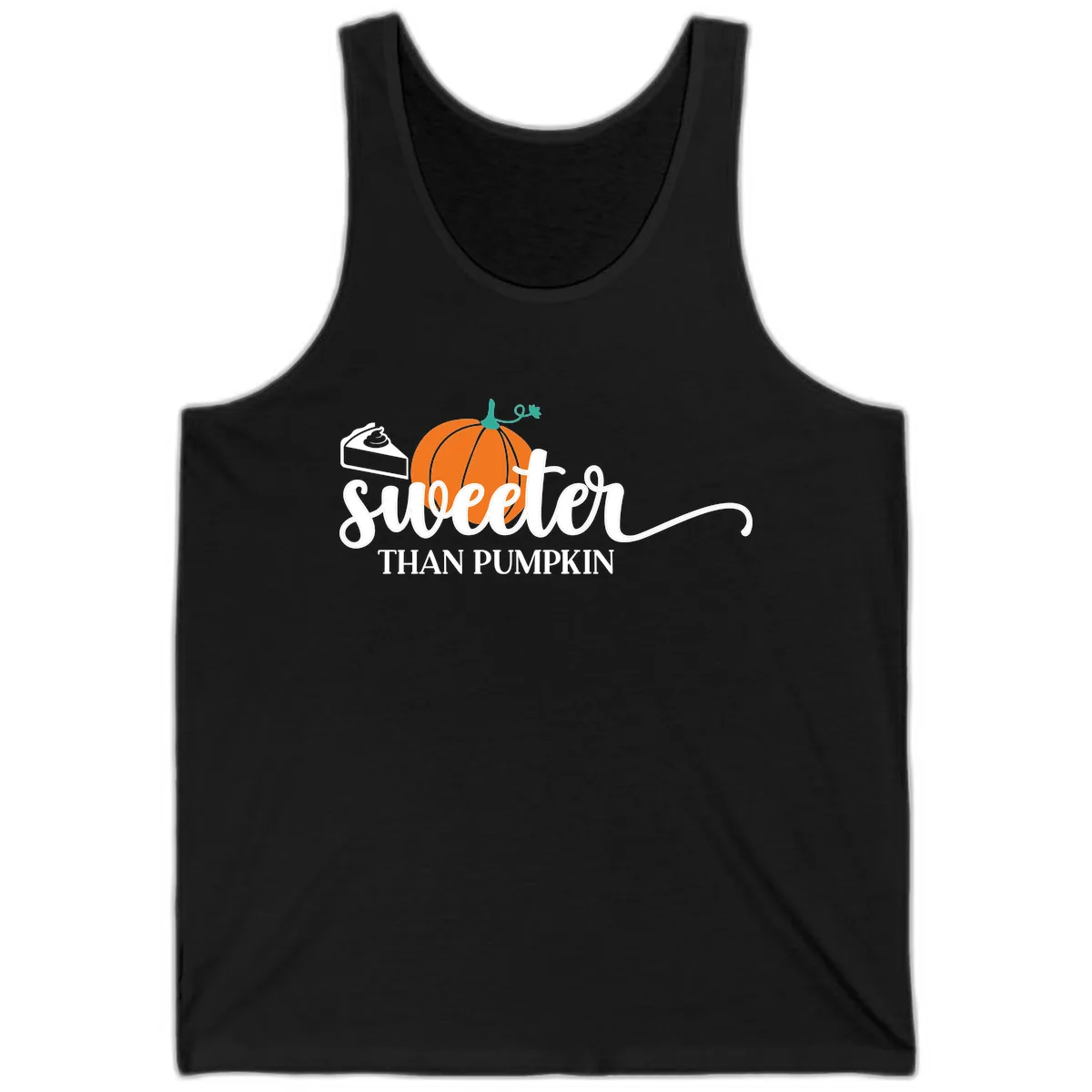Sweeter Than Pumpkin Pie Tank in Black