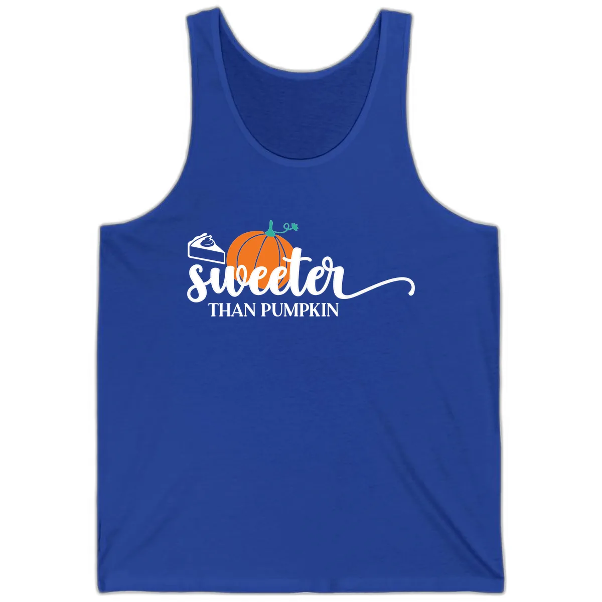 Sweeter Than Pumpkin Pie Tank in True Royal