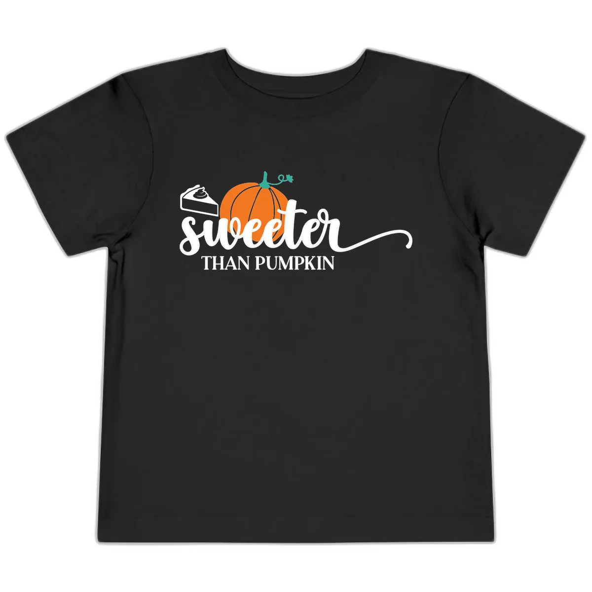 Sweeter Than Pumpkin Pie Toddler T-Shirt in Black