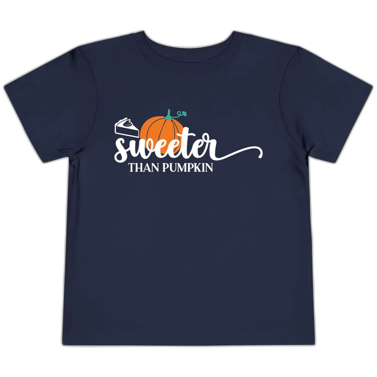 Sweeter Than Pumpkin Pie Toddler T-Shirt in Navy