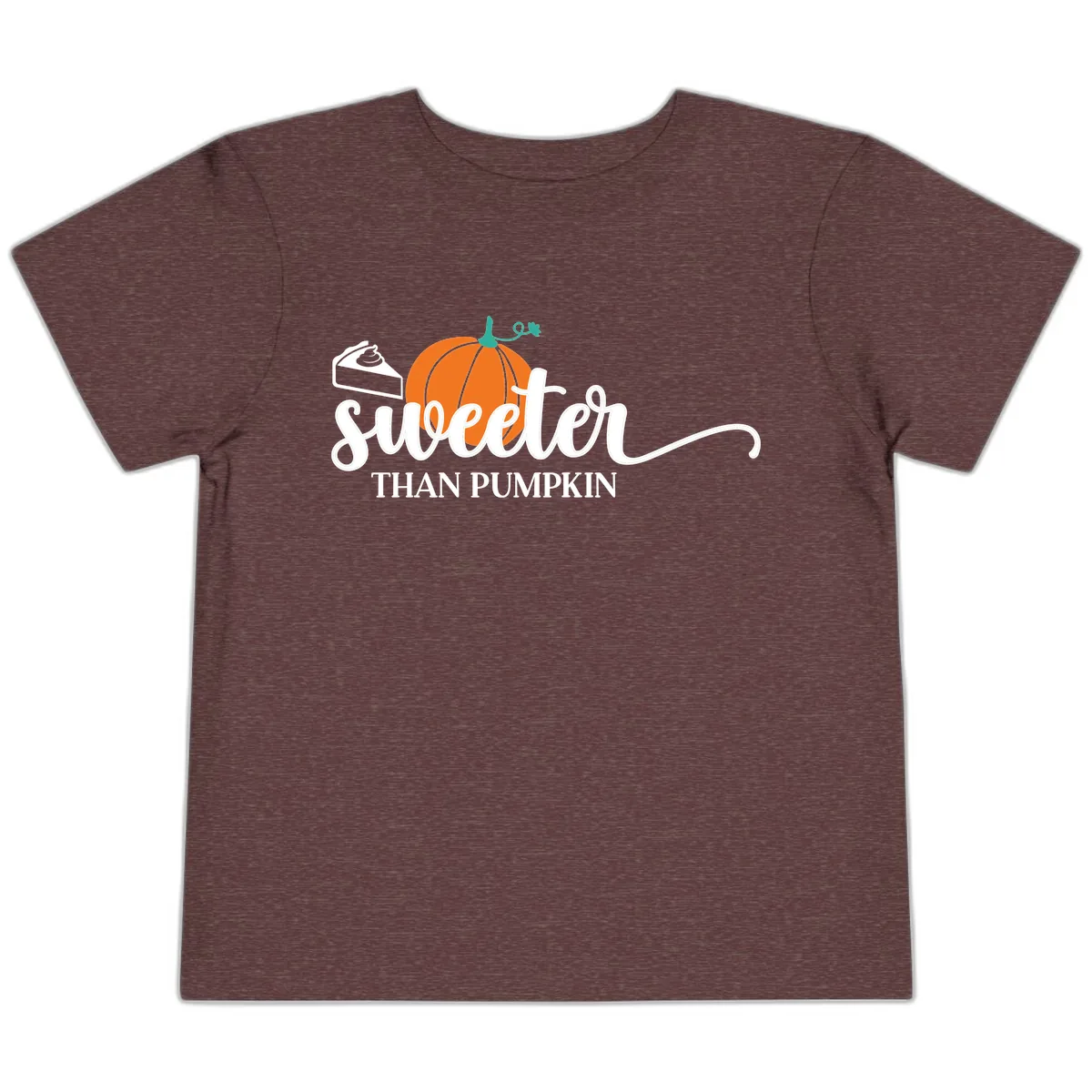 Sweeter Than Pumpkin Pie Toddler T-Shirt in Heather Maroon