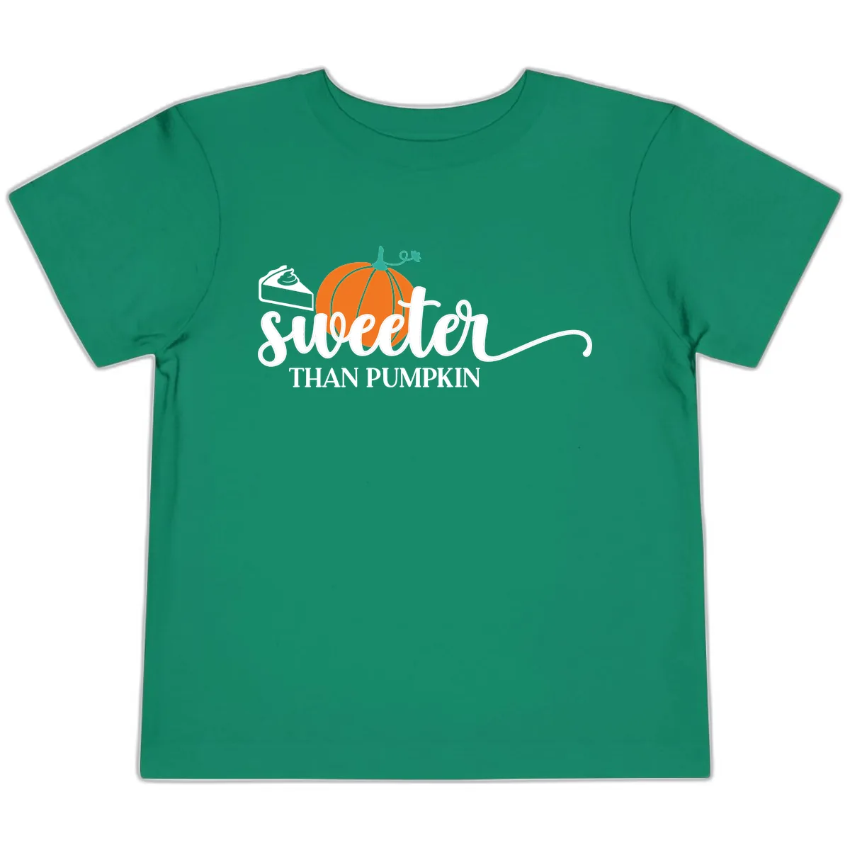Sweeter Than Pumpkin Pie Toddler T-Shirt in Kelly