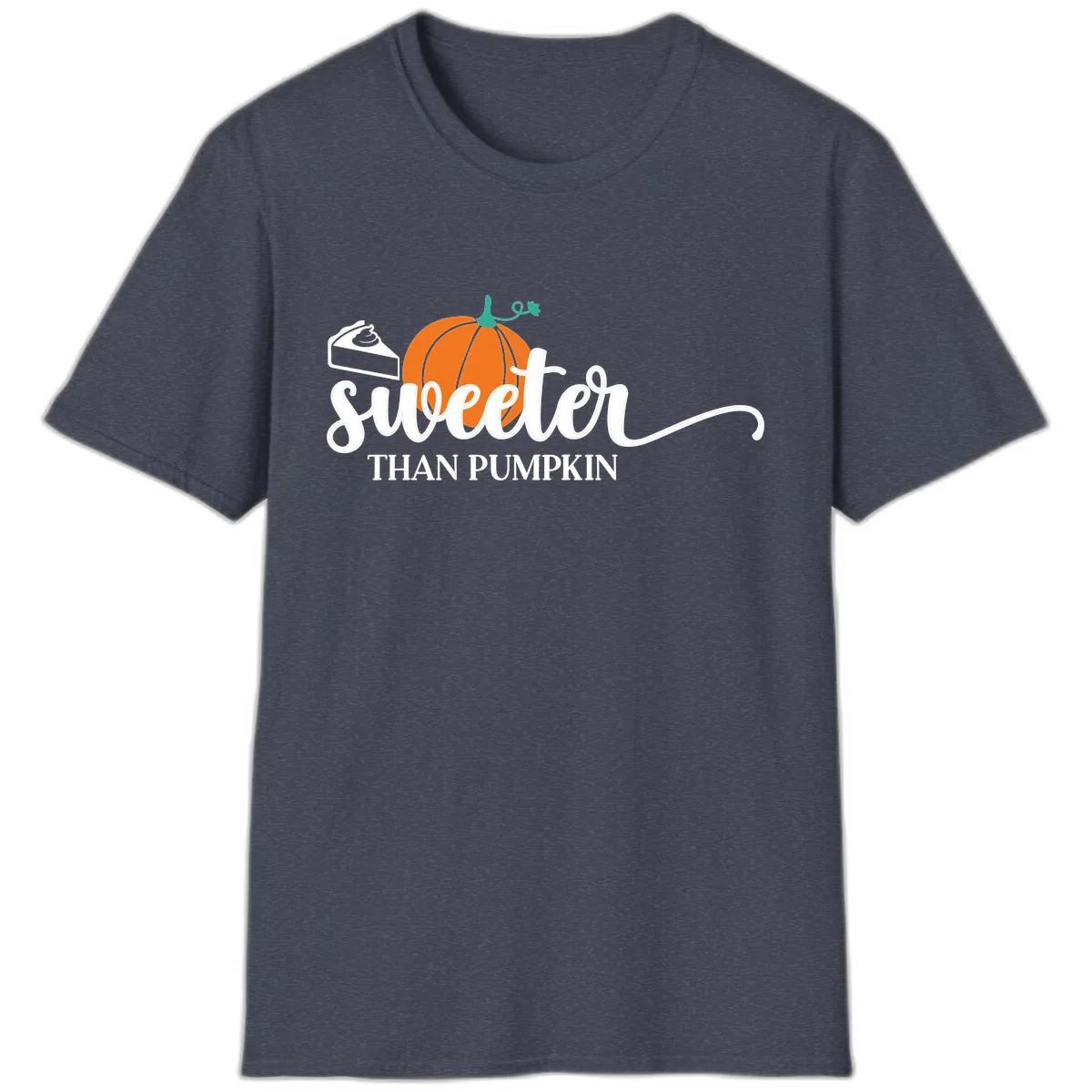 Sweeter Than Pumpkin Pie T-Shirt in Heather Navy