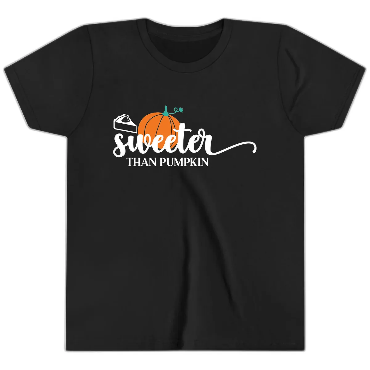 Sweeter Than Pumpkin Pie Youth T-Shirt in Black