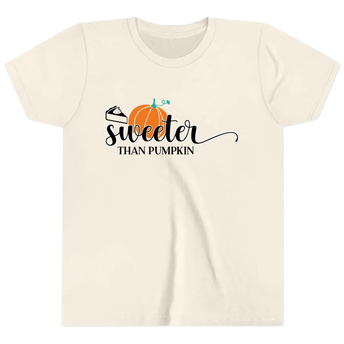Sweeter Than Pumpkin Pie Youth T-Shirt in Natural