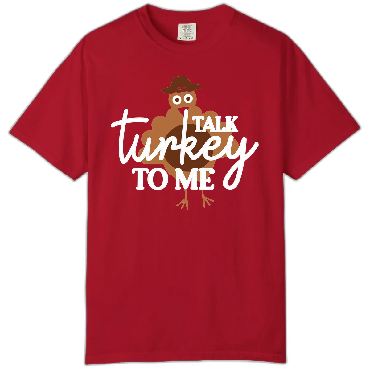 Talk Turkey To Me Thanksgiving Turkey Comfort Color in Red
