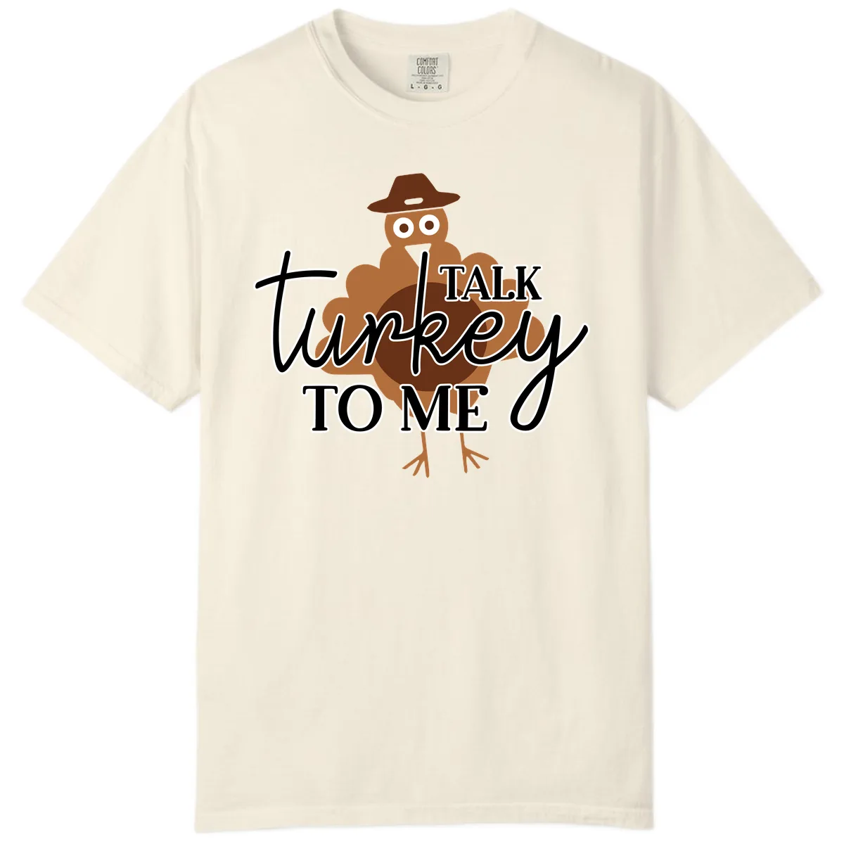 Talk Turkey To Me Thanksgiving Turkey Comfort Color in Ivory