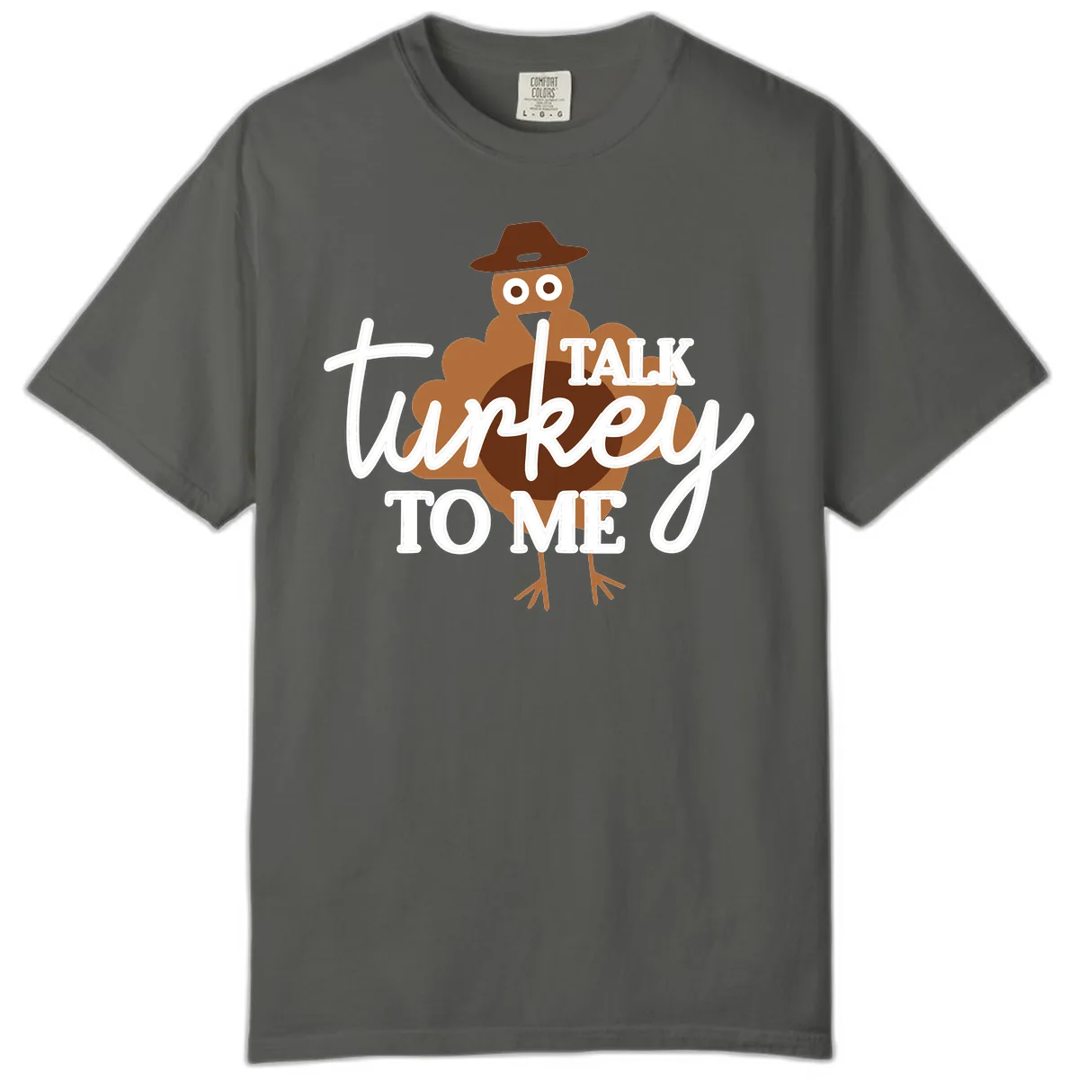 Talk Turkey To Me Thanksgiving Turkey Comfort Color in Pepper