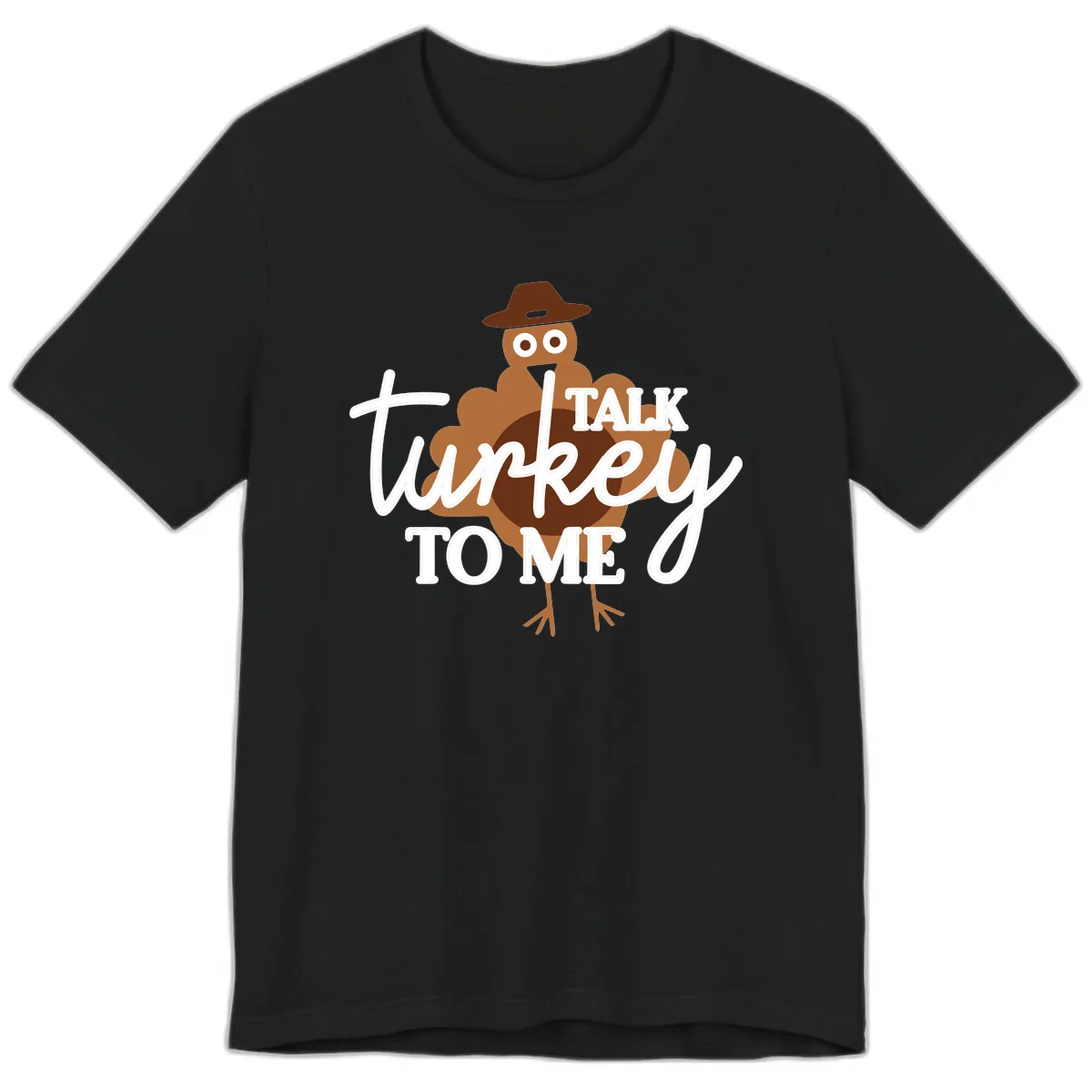 Talk Turkey To Me Thanksgiving Turkey Premium T-Shirt in Black