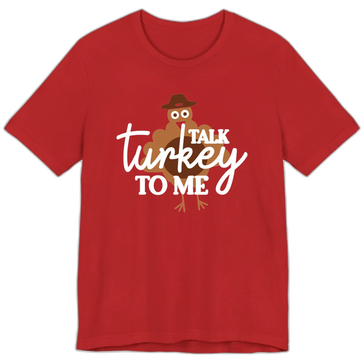 Talk Turkey To Me Thanksgiving Turkey Premium T-Shirt in Red
