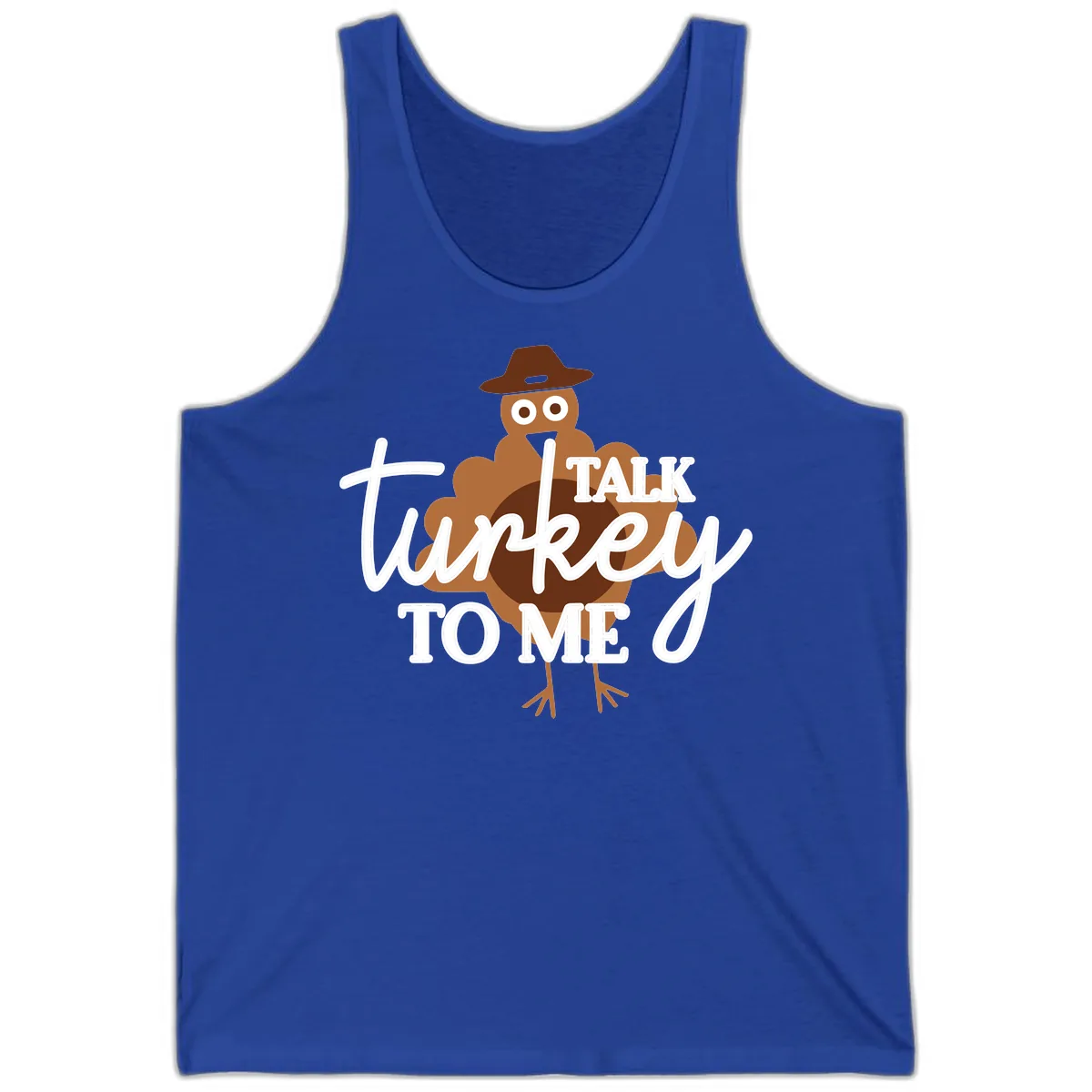 Talk Turkey To Me Thanksgiving Turkey Tank in True Royal