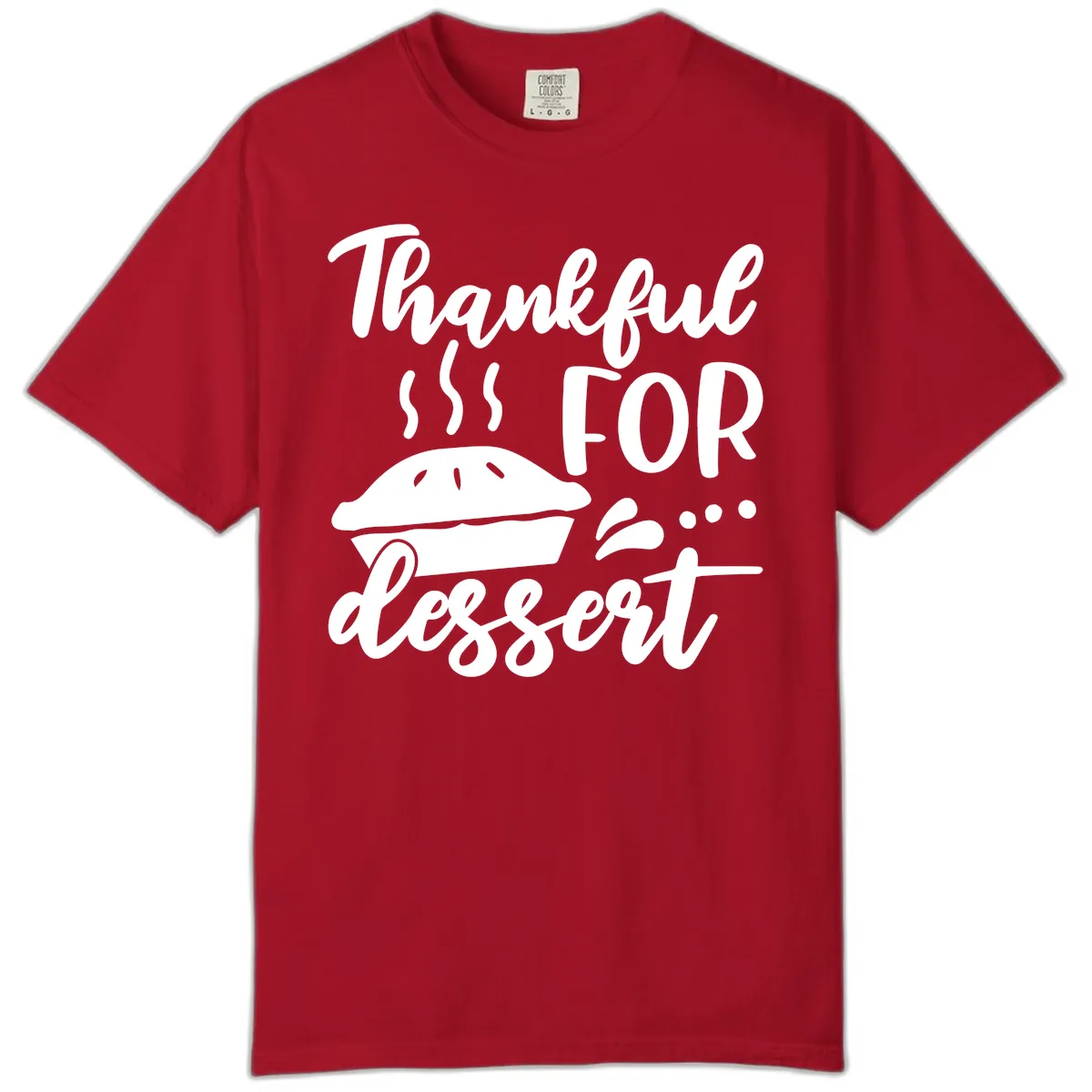 Thankful For Dessert Pie Design Comfort Color in Red