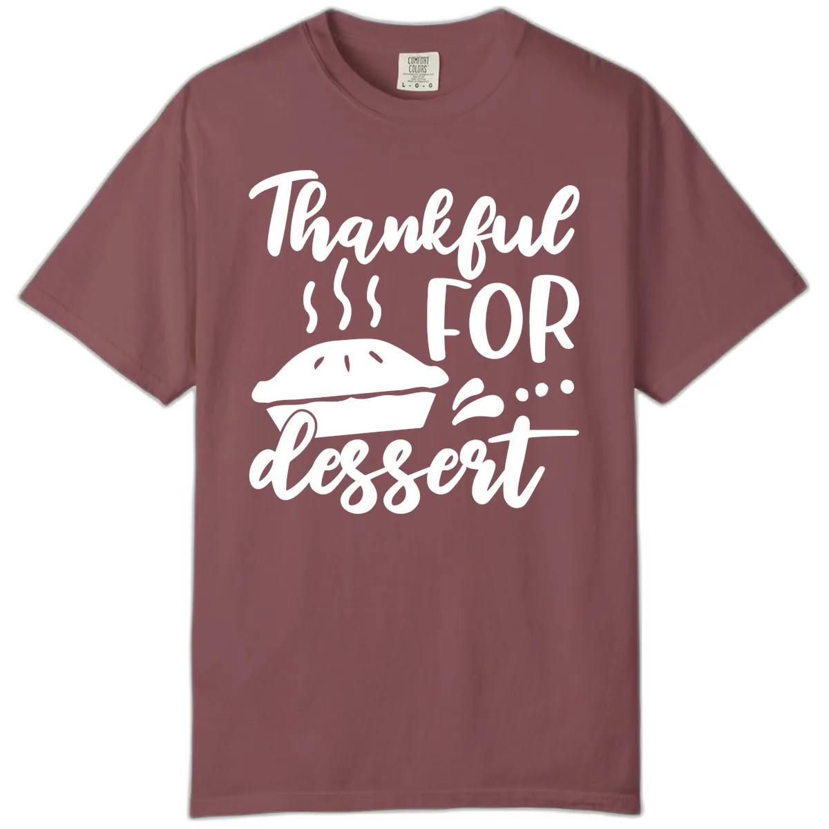 Thankful For Dessert Pie Design Comfort Color in Brick