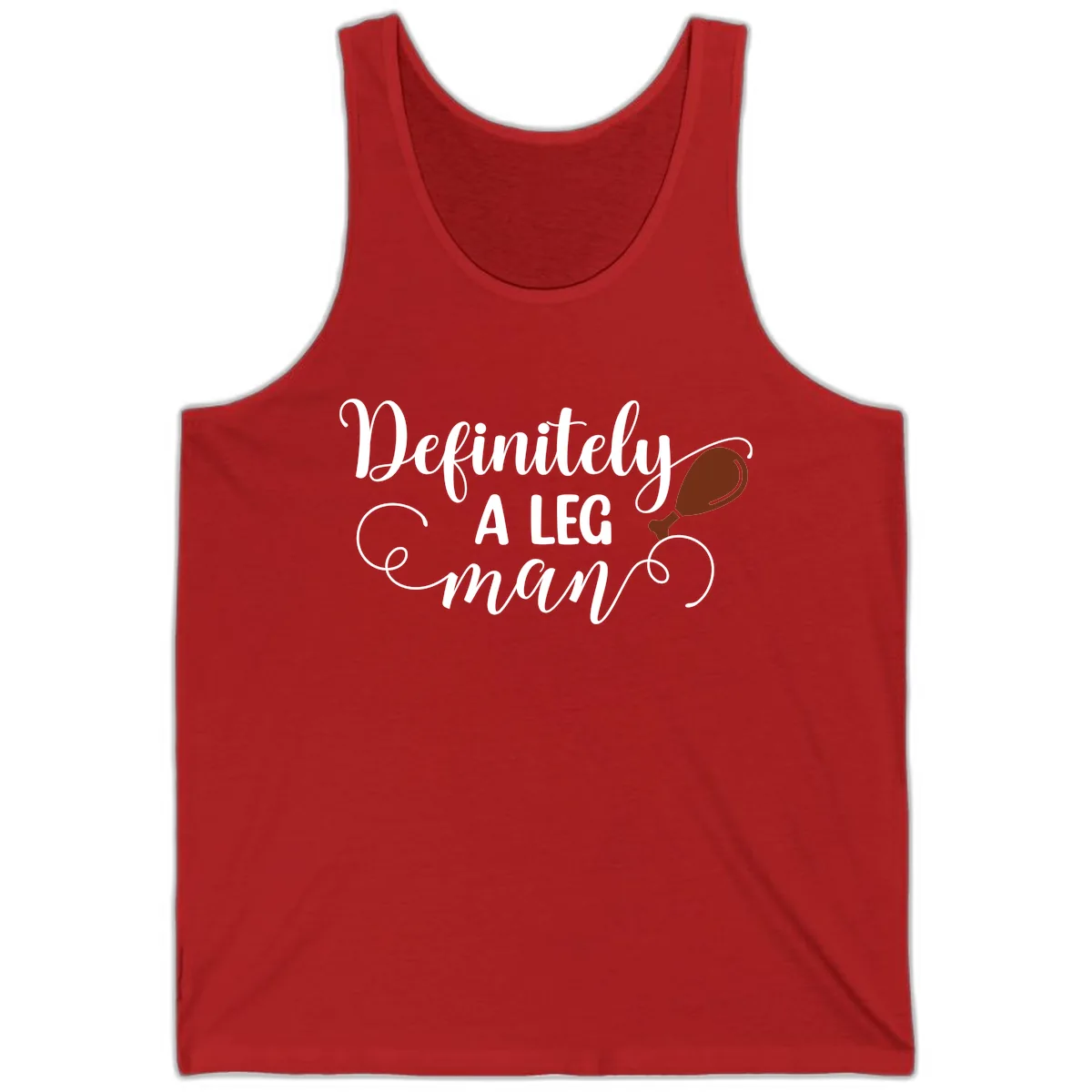 Definitely A Leg Man Turkey Design Tank in Red