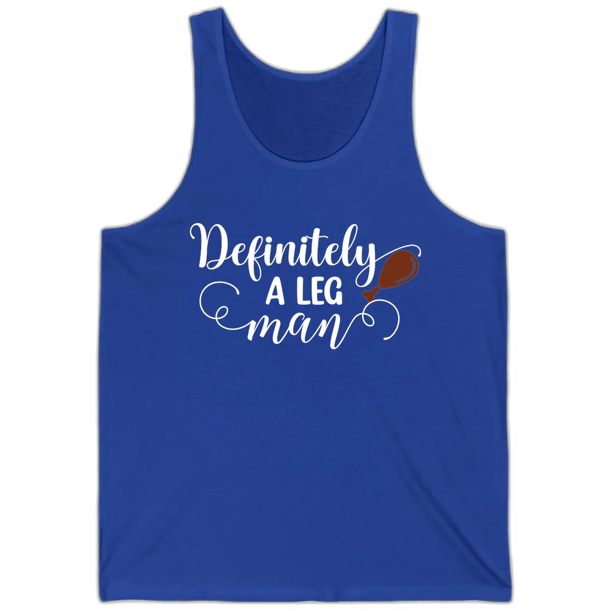 Definitely A Leg Man Turkey Design Tank in True Royal
