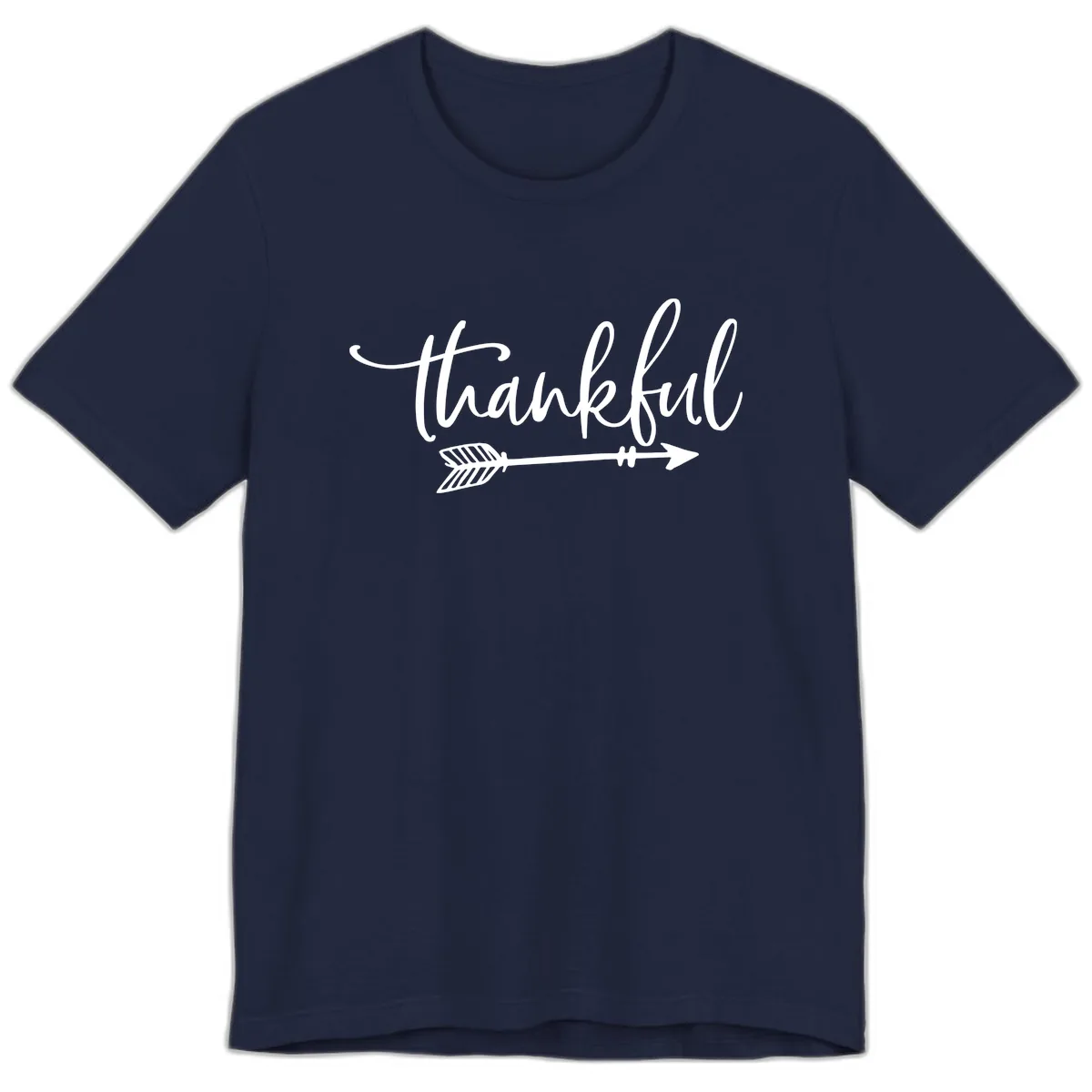 Thankful Arrow Typography Premium T-Shirt in Navy