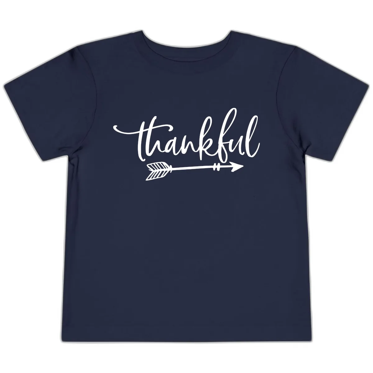 Thankful Arrow Typography Toddler T-Shirt in Navy