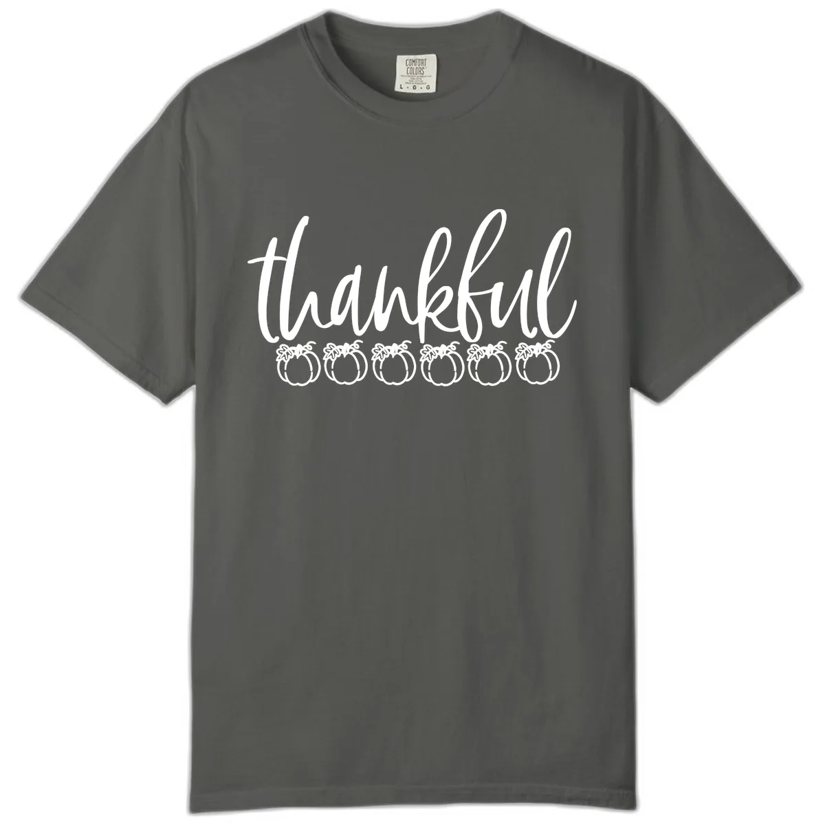 Thankful Pumpkins Thanksgiving Typography Comfort Color in Pepper